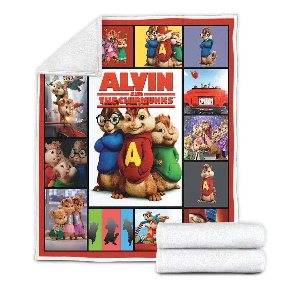 Alvin And The Chipm Fleece Blanket Gift For Mot Day Fat Day