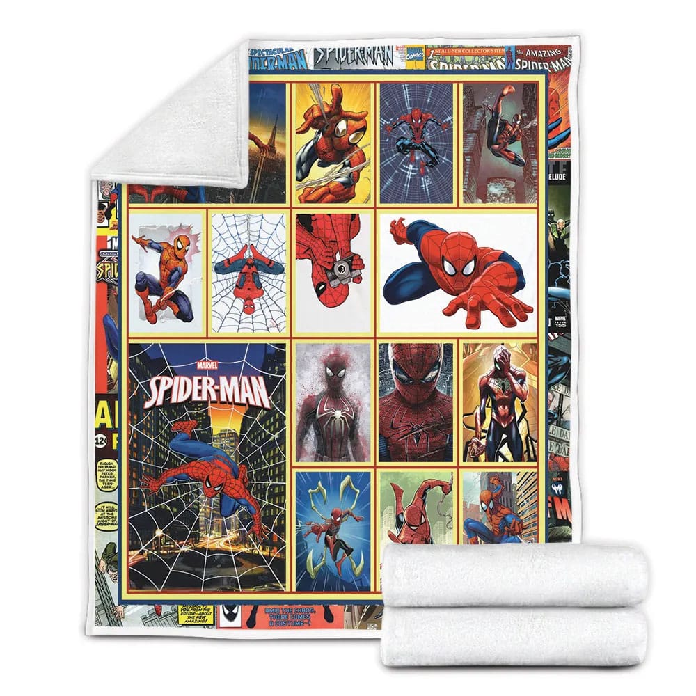 Amazipiderman Fleece Blanket Gift For Mot Day Fat Day