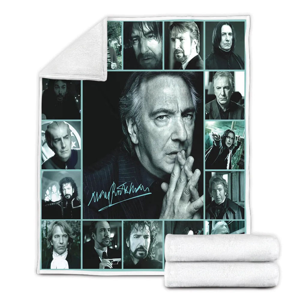 Alan Rickman Fleece Blanket Gift For Mot Day Fat Day