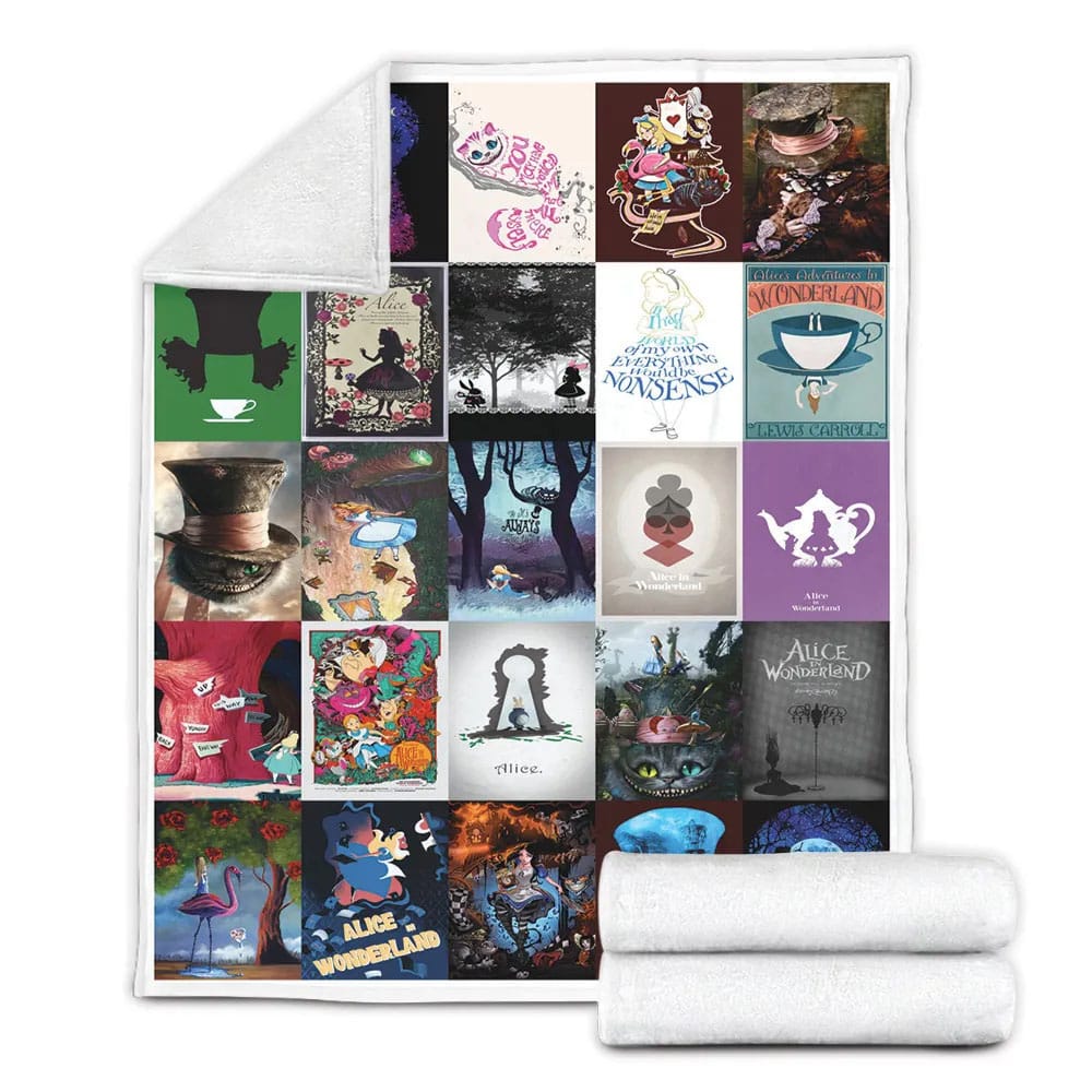 Alice In Wonderland Fleece Blanket Gift For Mot Day Fat Day