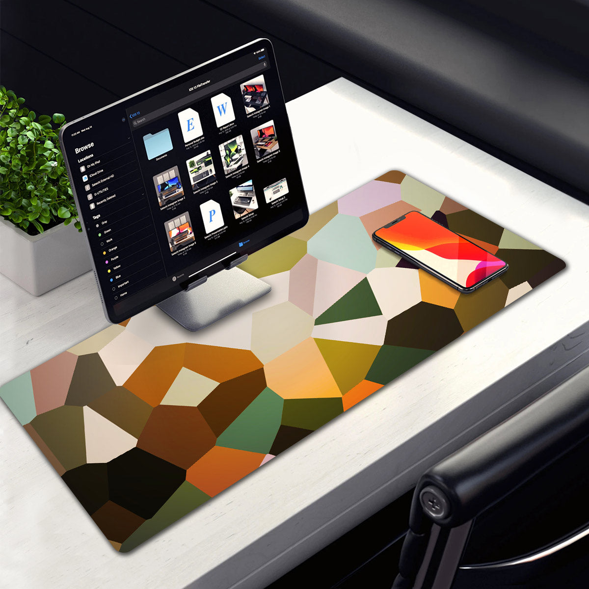 Allleftout Colorful Polygonal Desk Pad