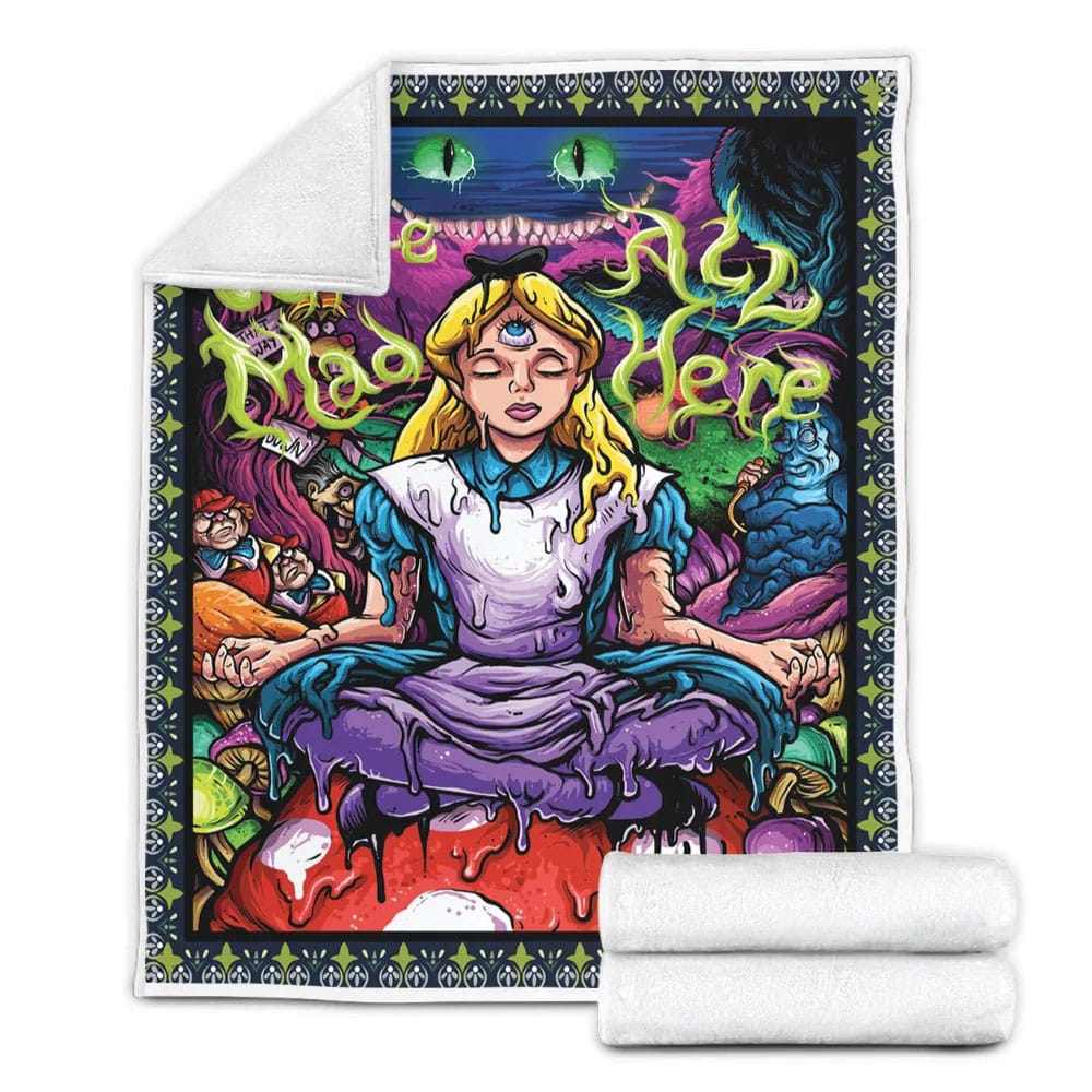 Alice In Wonderland Fleece Blankherpa Blanket