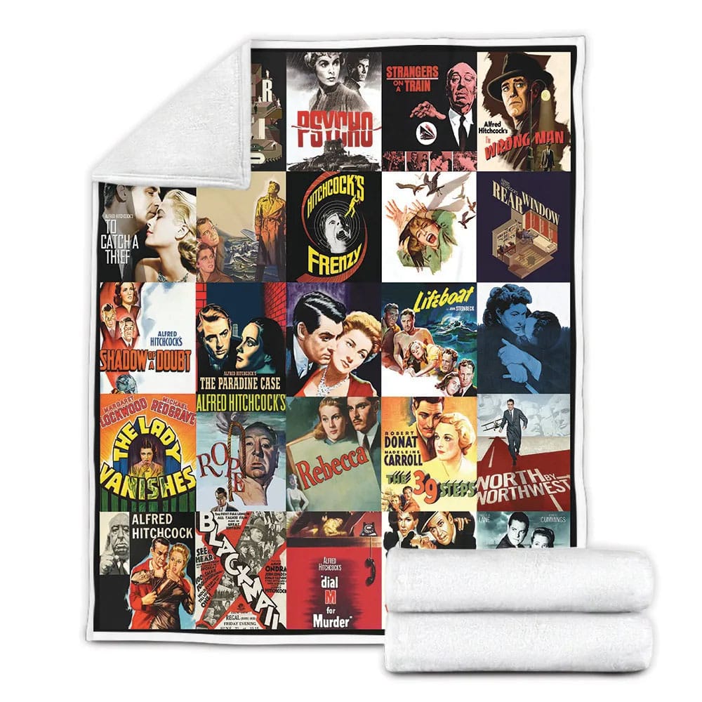 Alfred Hitchcockt Mo Everter Fleece Blanket Gift For Mot Day Fat Day