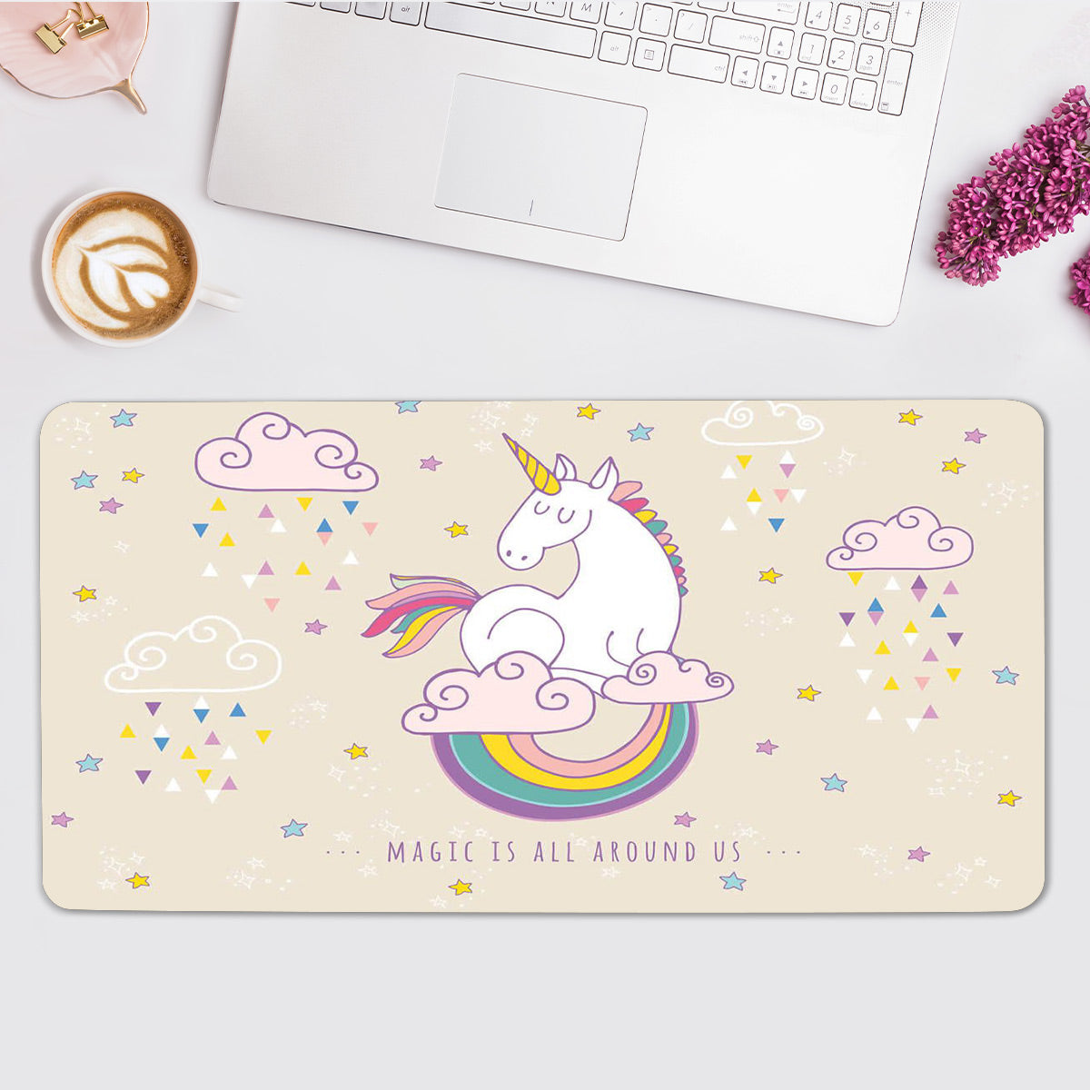 Allleftout Cute Unicorn Desk Pad