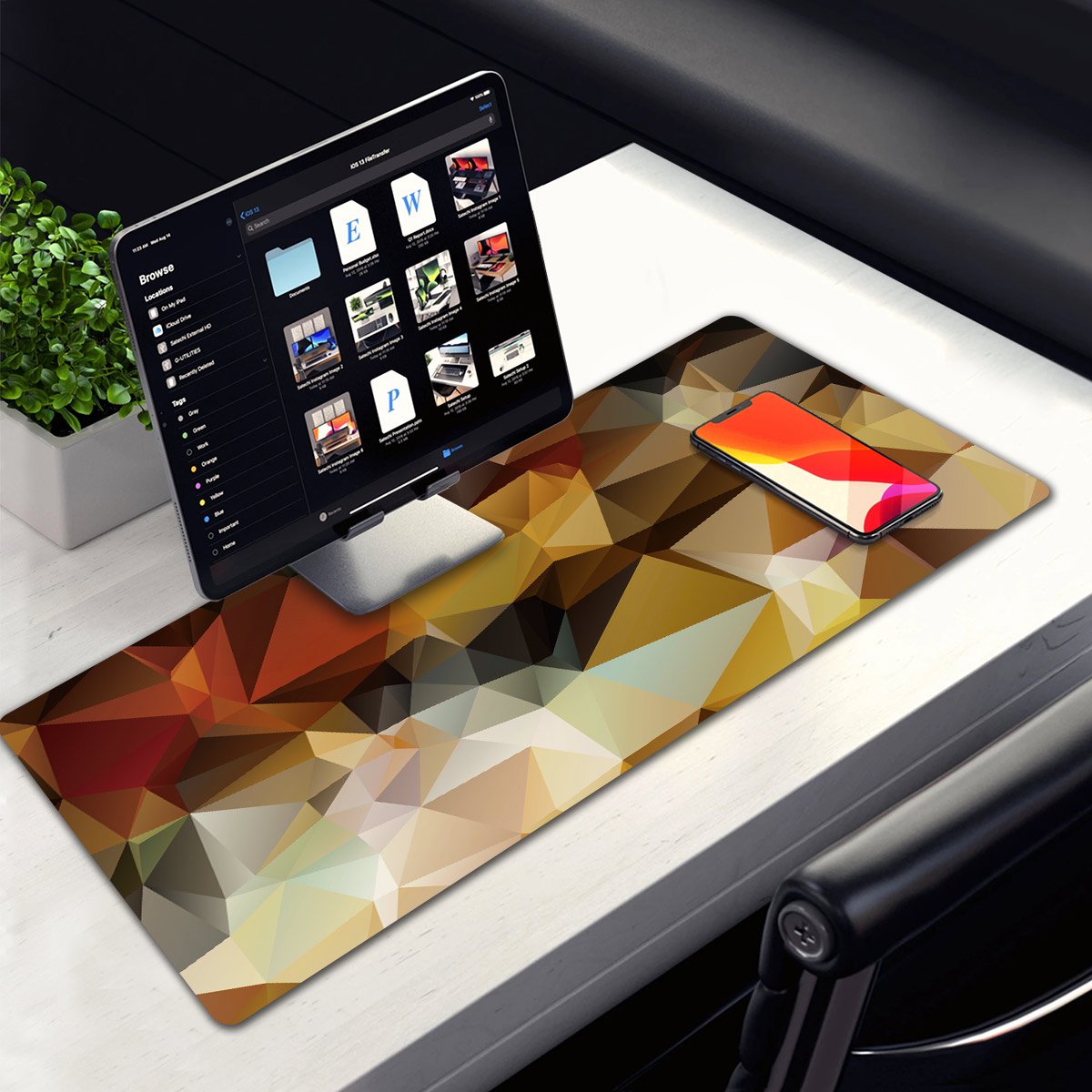 Allleftout Fall Diamonds Desk Pad