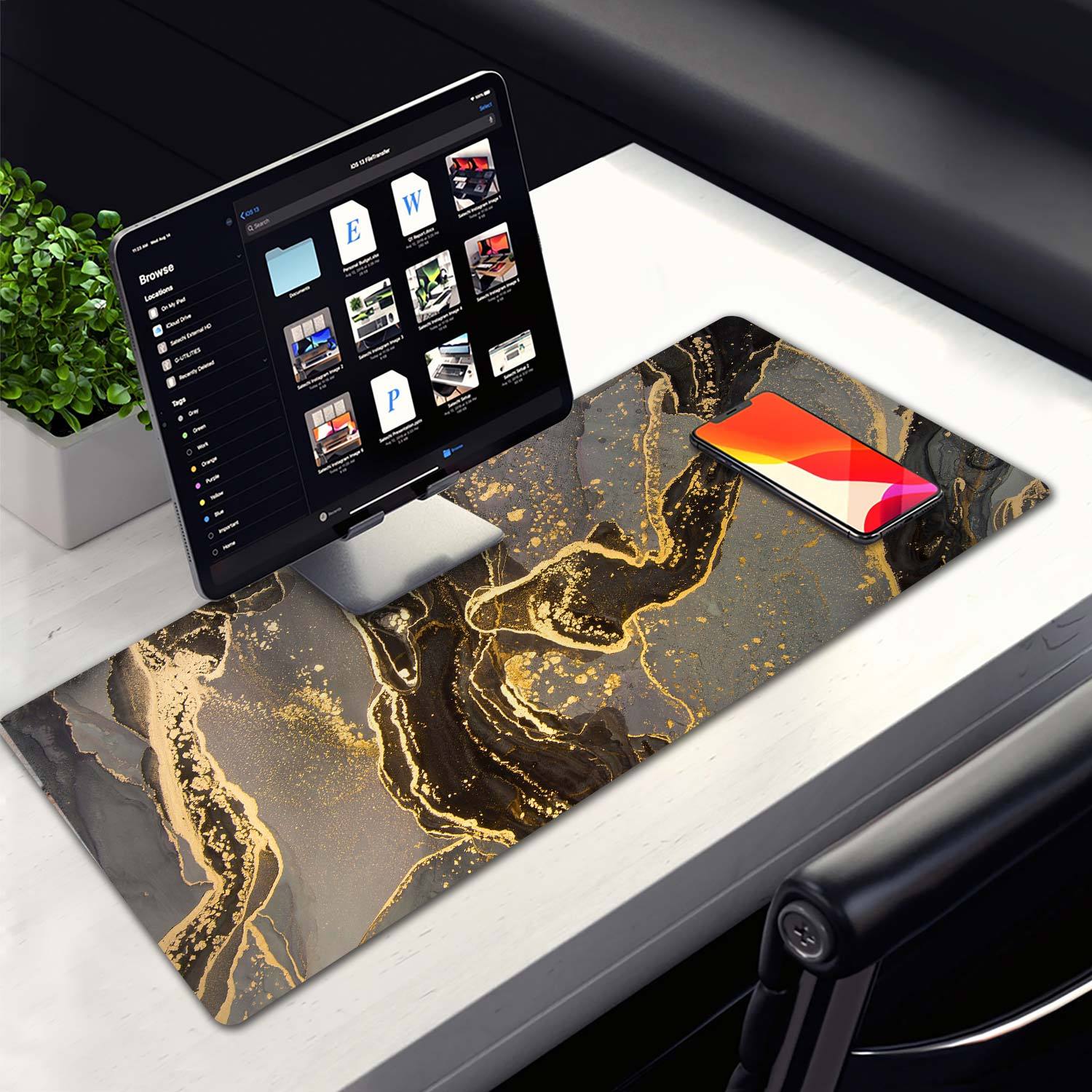 Allleftout Luxury Abstract Marbel Desk Pad