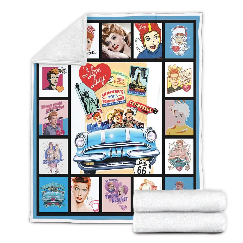 I Love Lucy Fleece Blanket Gift For Wifeband