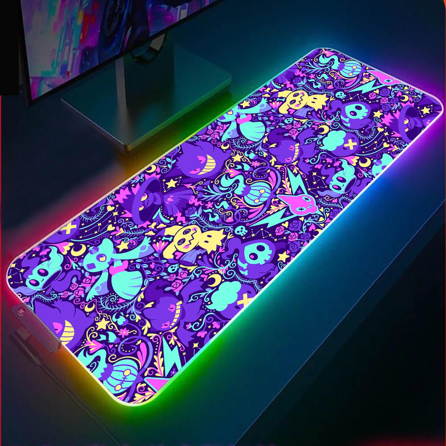 Allleftout Ghost Pokemon Rgb Gaming Mouse Pad(2 Patterns)