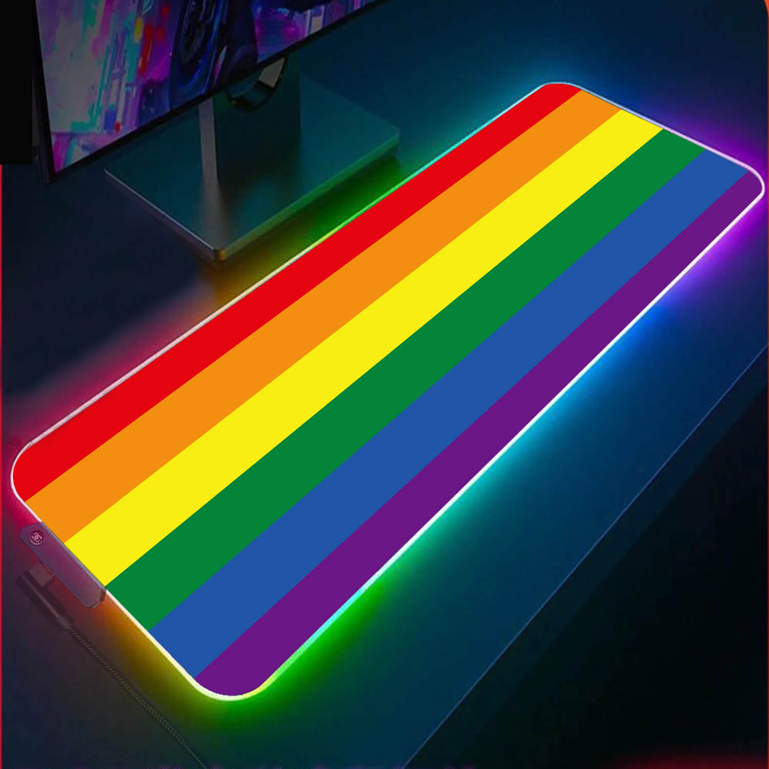 Allleftout Lgbt Pride Rgb Gaming Mouse Pad(2 Patterns)