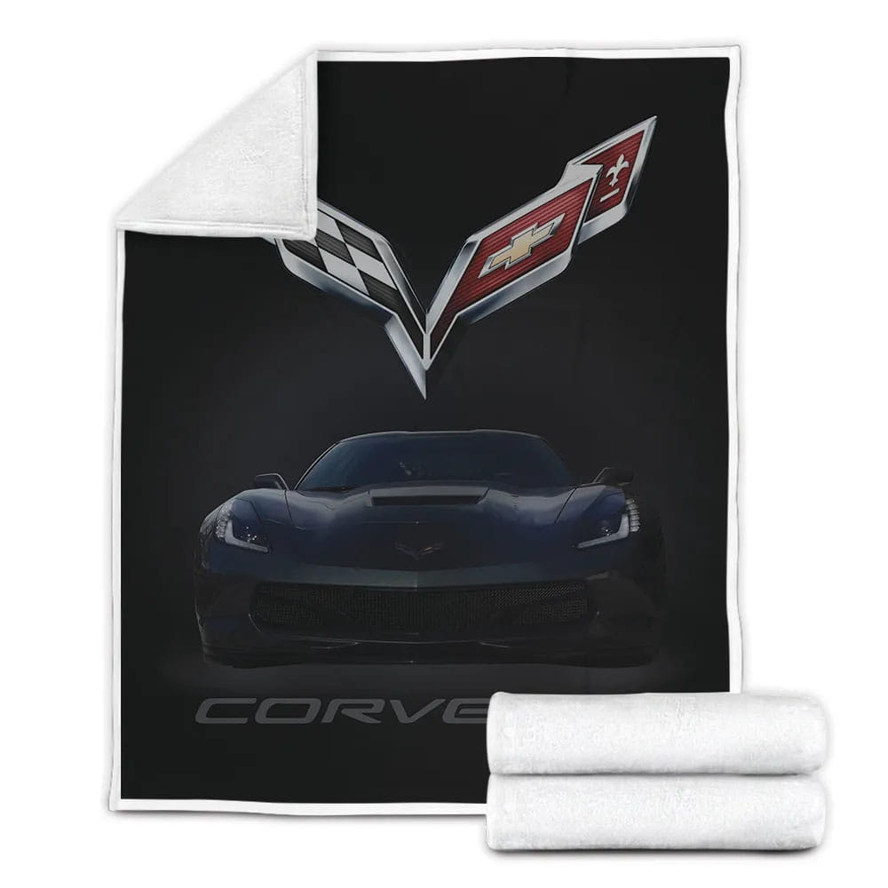 Corvette Fleece Blanket Gift For