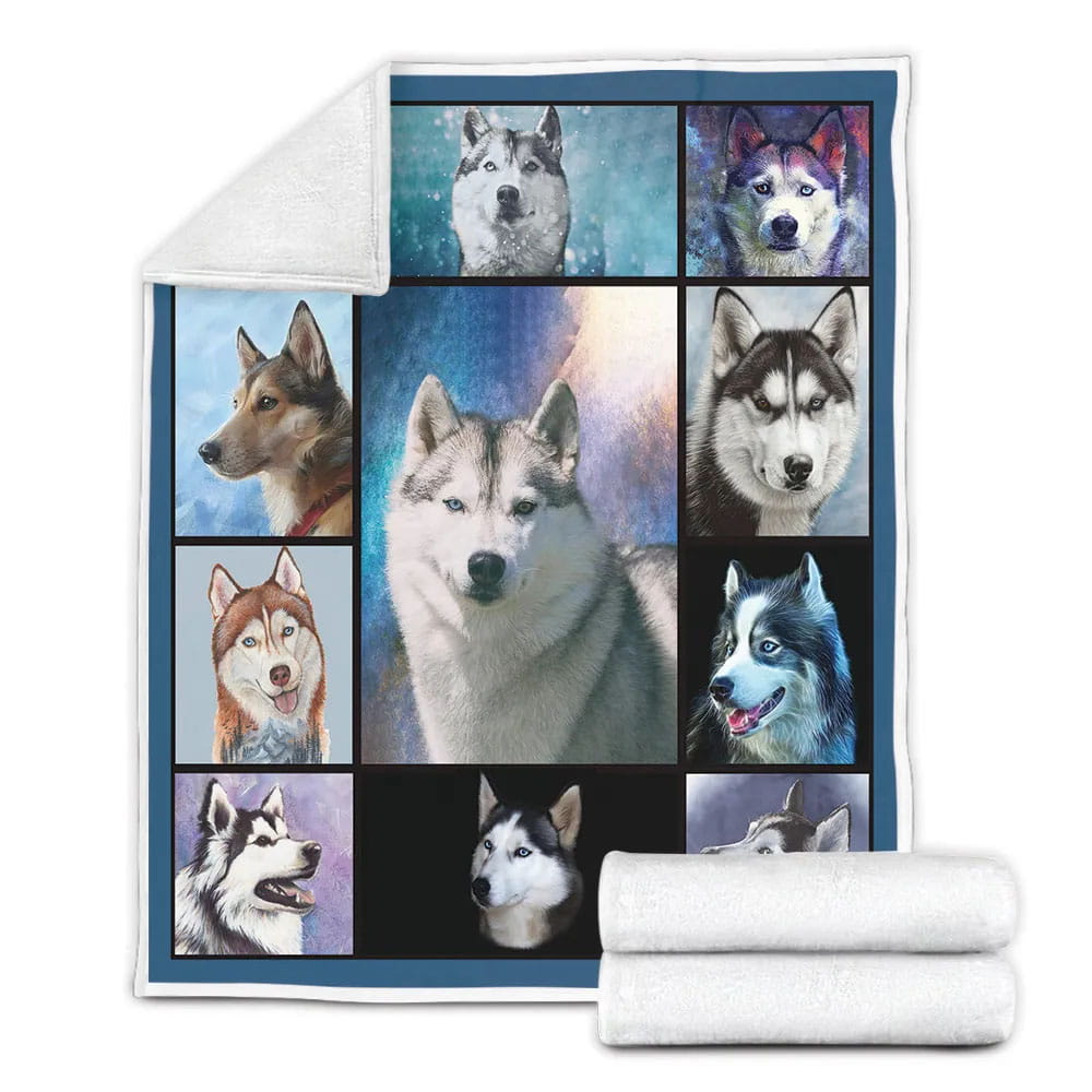 Husky Fleece Blanket Gift For Wifeband