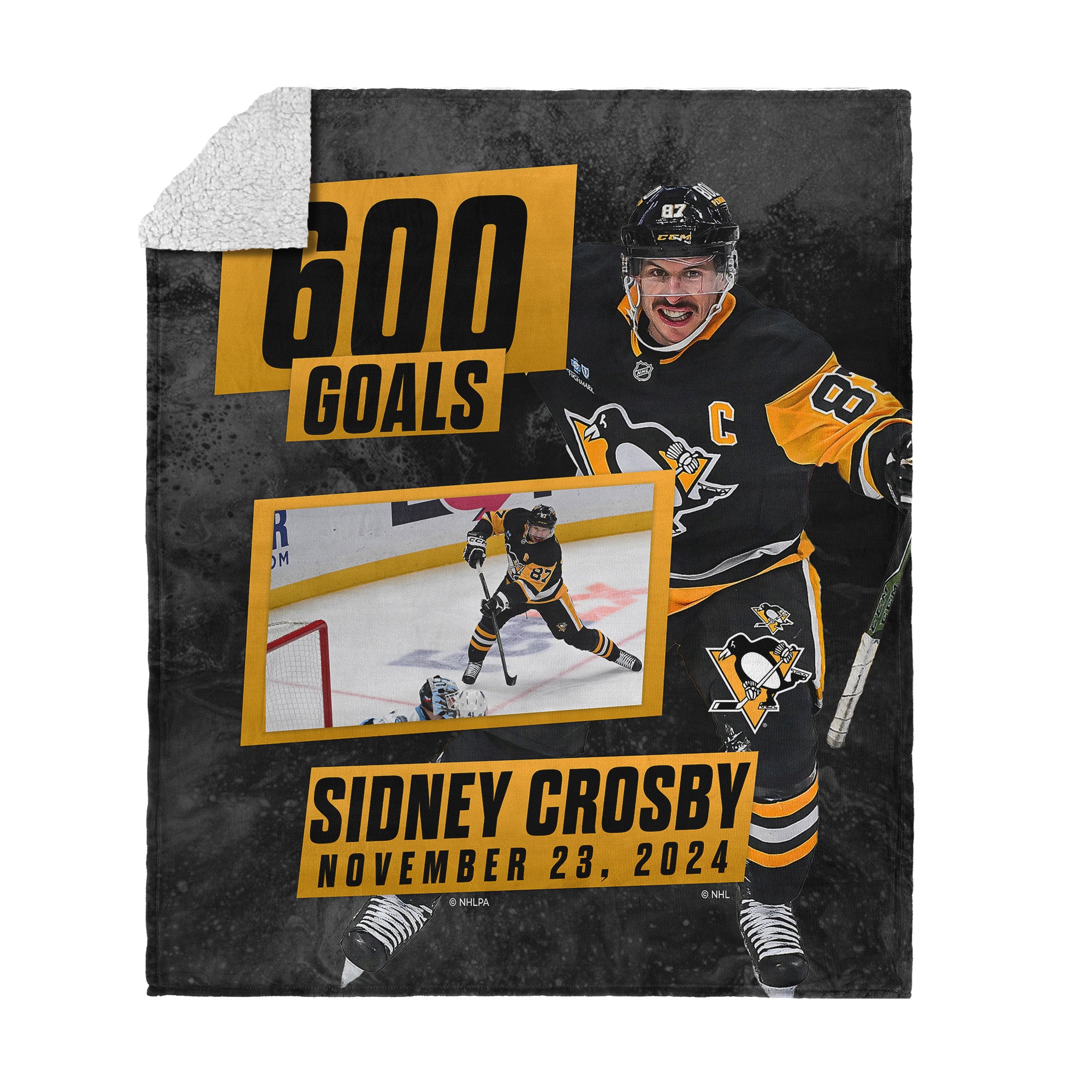 Pburgh Peng Sidney by NHL 600 Goal Mtoilk Touherpa Throw Blanket 5060 In