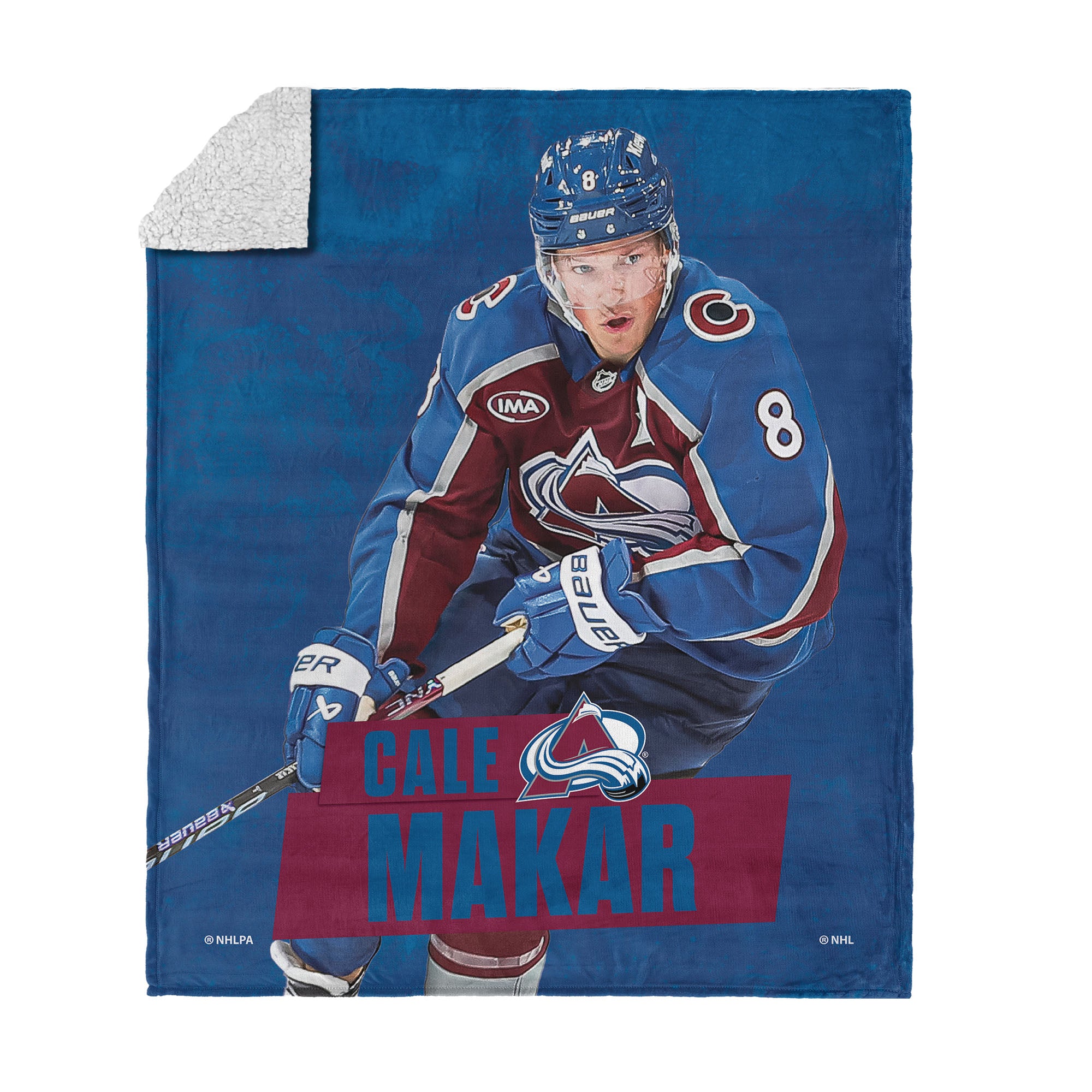 Colorado Avalanche Cale Makar Nilk Touherpa Throw Blanket