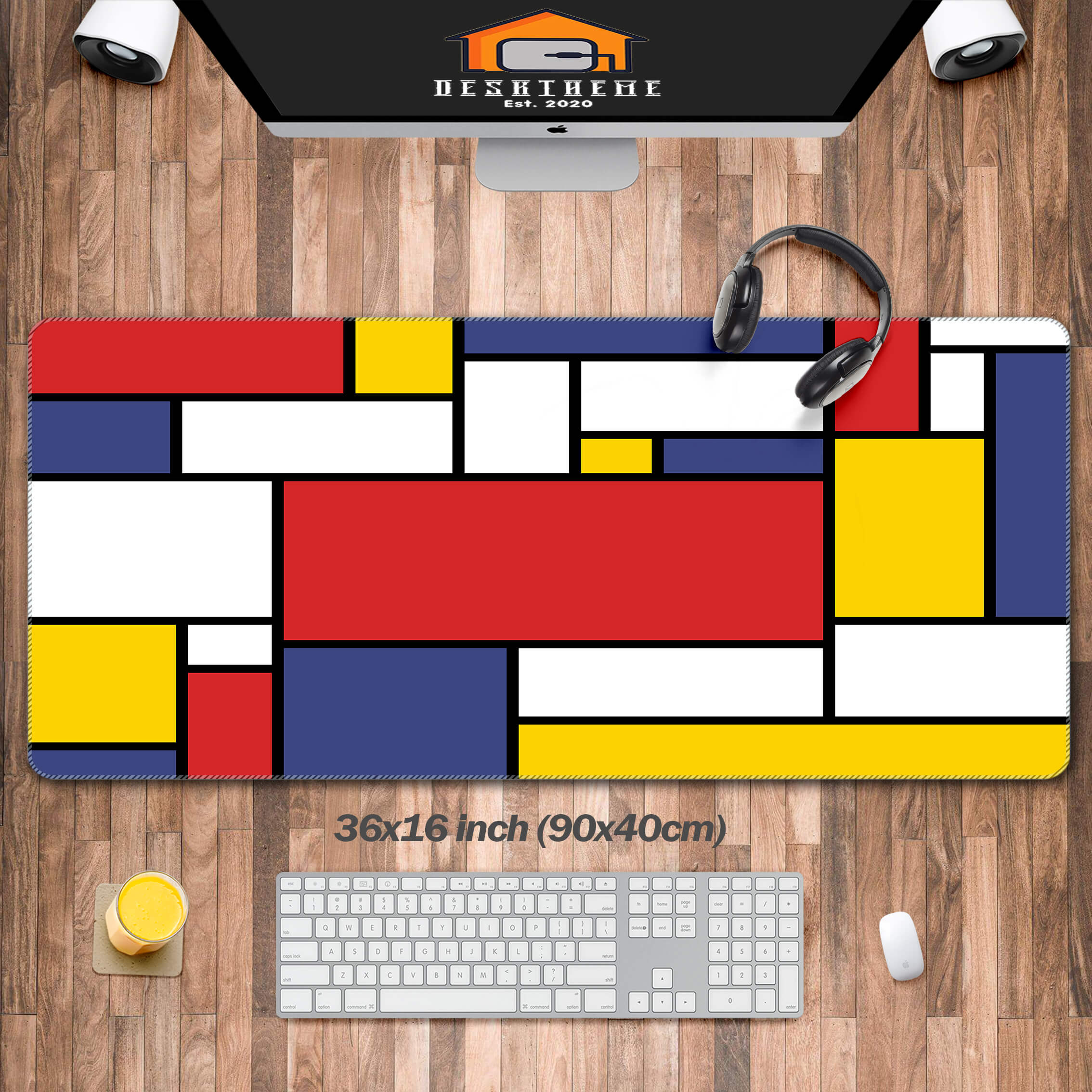 Allleftout Colorful Rectangles Desk Mat (2 Versions)