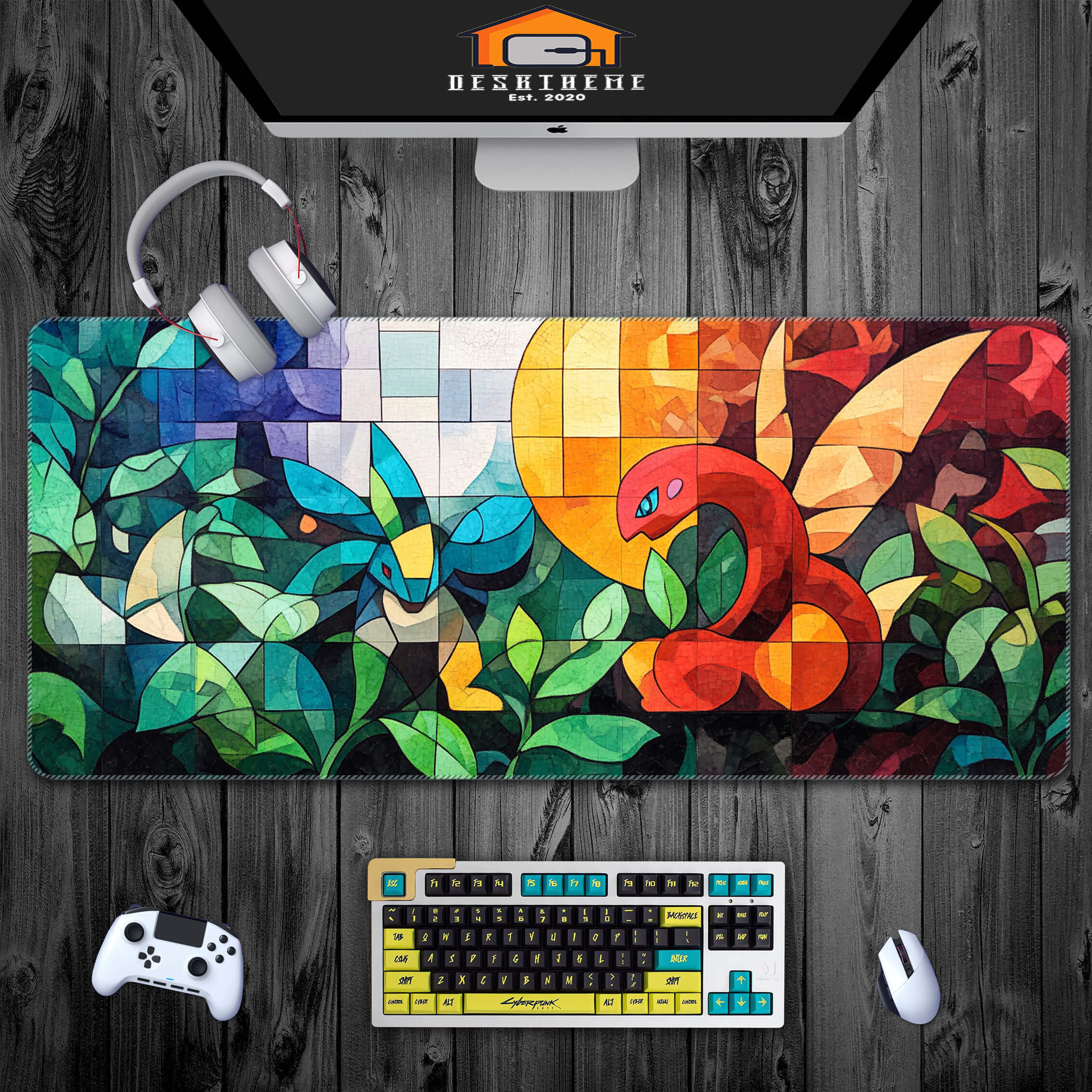 Allleftout Pokemon In Picasso'S Painting Gaming Mouse Pad Extended