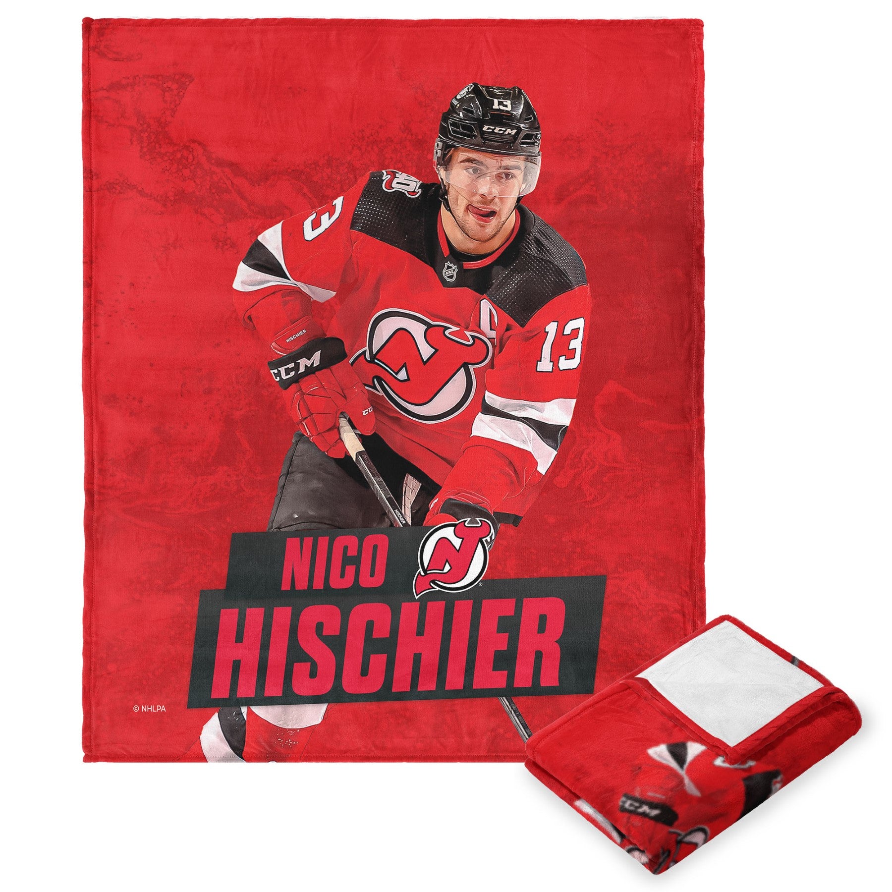 NHL New ey De Nicochier Playilk Touch Throw Blanket