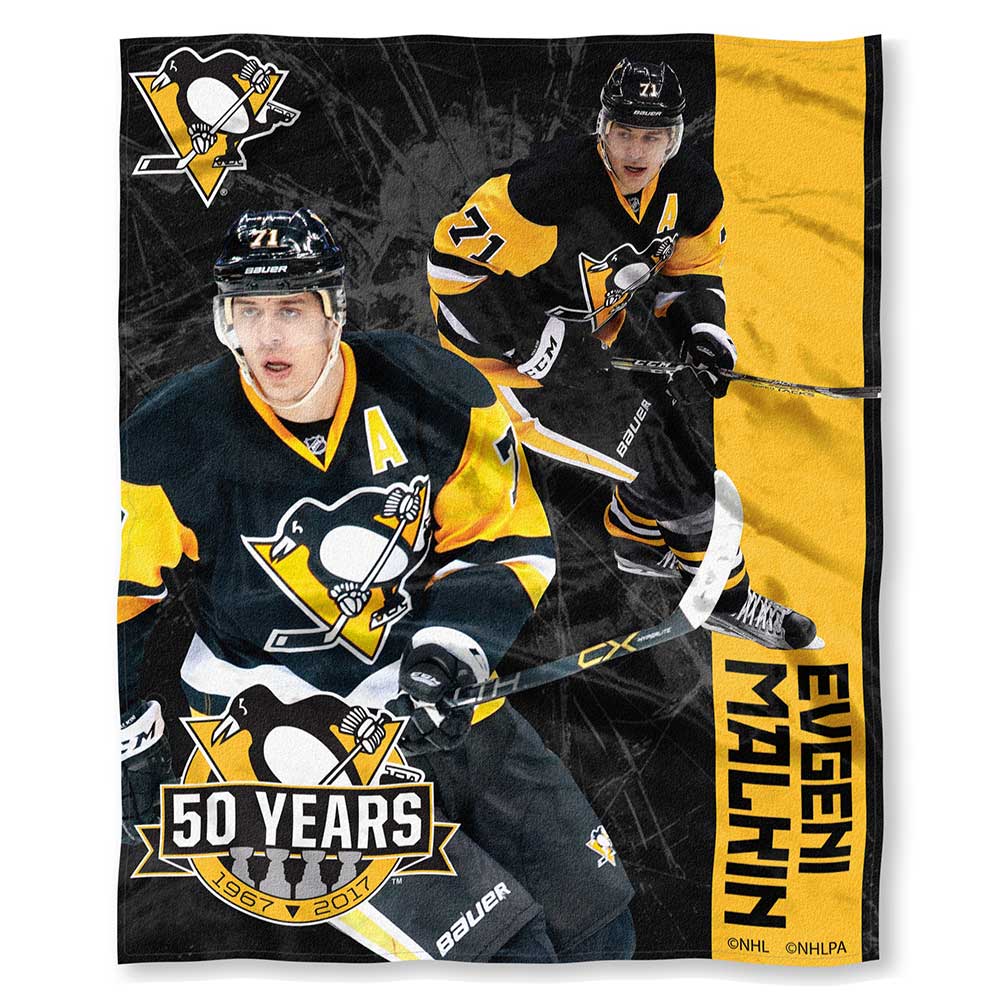 NHL Pburgh Peng Player Evgeni Malkilk Touch Throw Blanket