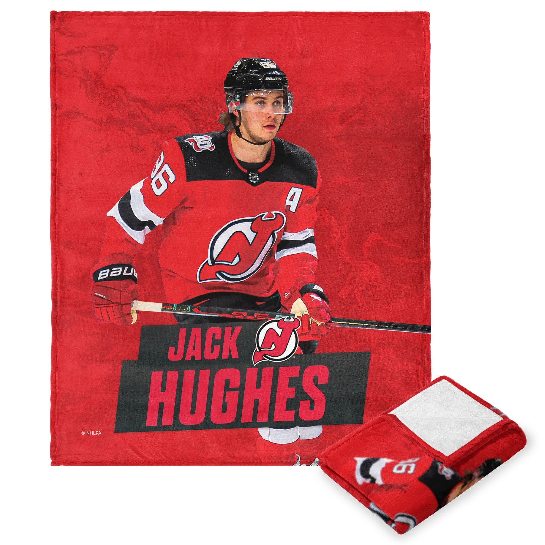 NHL New ey De Jack Hu Playilk Touch Throw Blanket