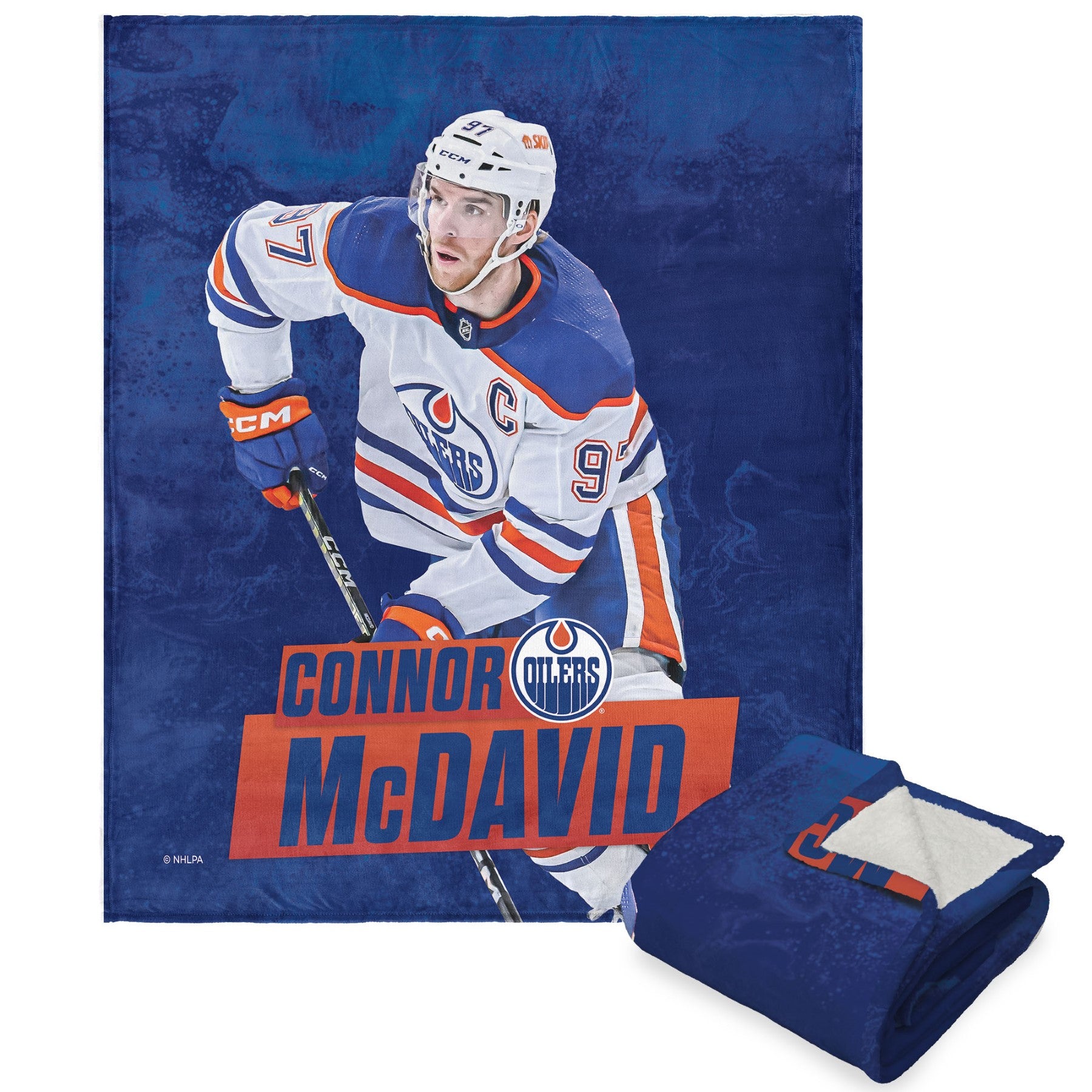 Edmonton Oi Connor McDavid Nilk Touherpa Throw Blanket