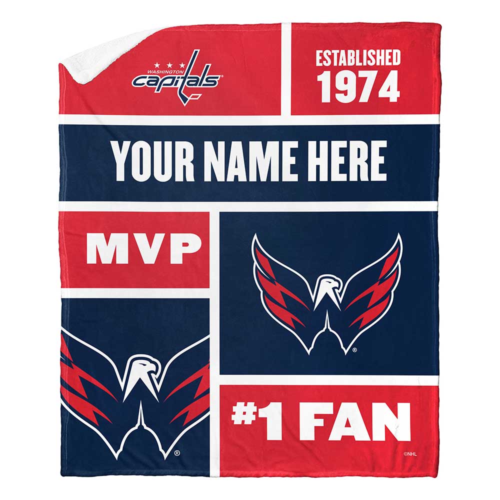 NHLhington Capi Colorblock onalizilk Touherpa Throw Blanket