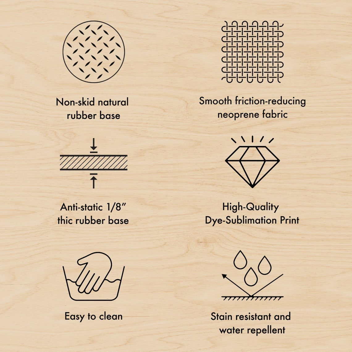 Allleftout Personalized Size Desk Mat