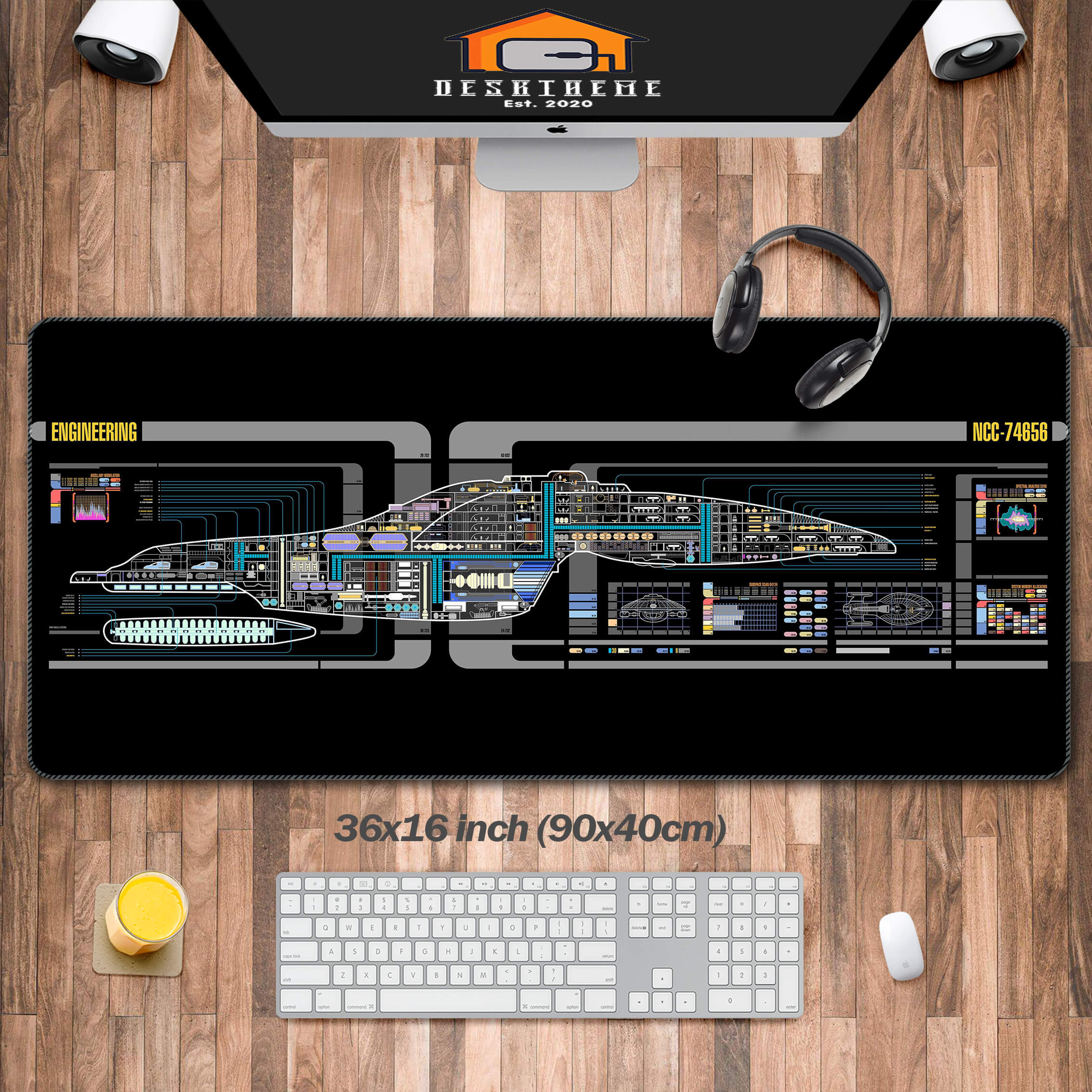 Allleftout Star Trek Control Panels Gaming Mouse Pad Extended