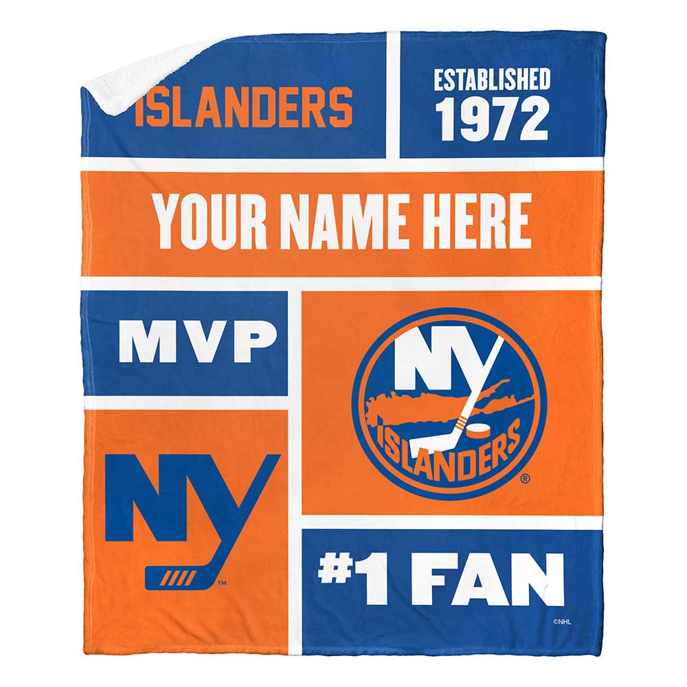 NHL New Yorlan Colorblock onalizilk Touherpa Throw Blanket