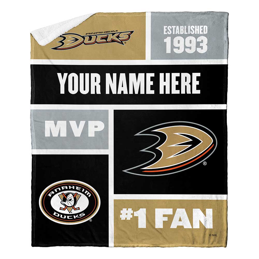 NHL Anaheim D onalized Colorbloilk Touherpa Throw Blanket