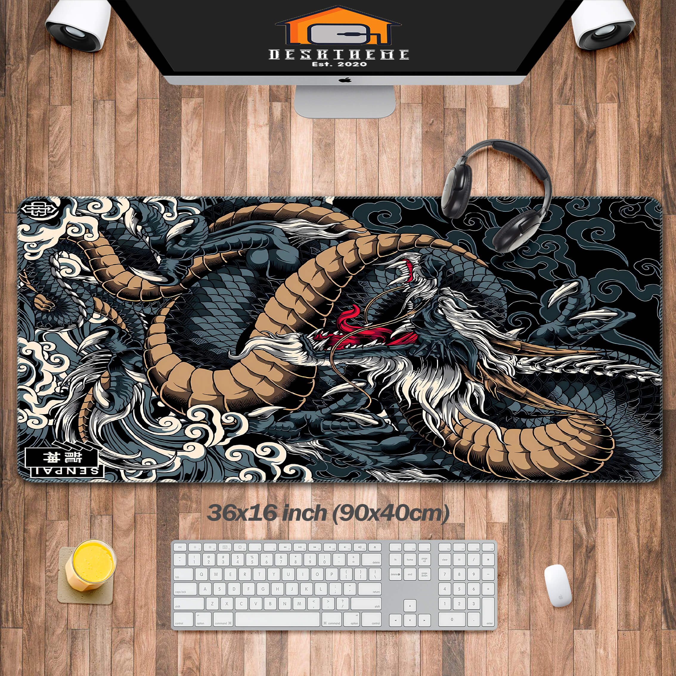 Allleftout Dragon Rgb Gaming Mouse Pad Xxl