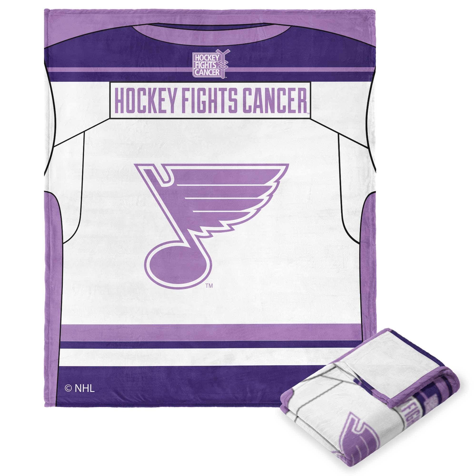 Nt. L B Hockey Fi Cancer ilk Touch Throw Blanket