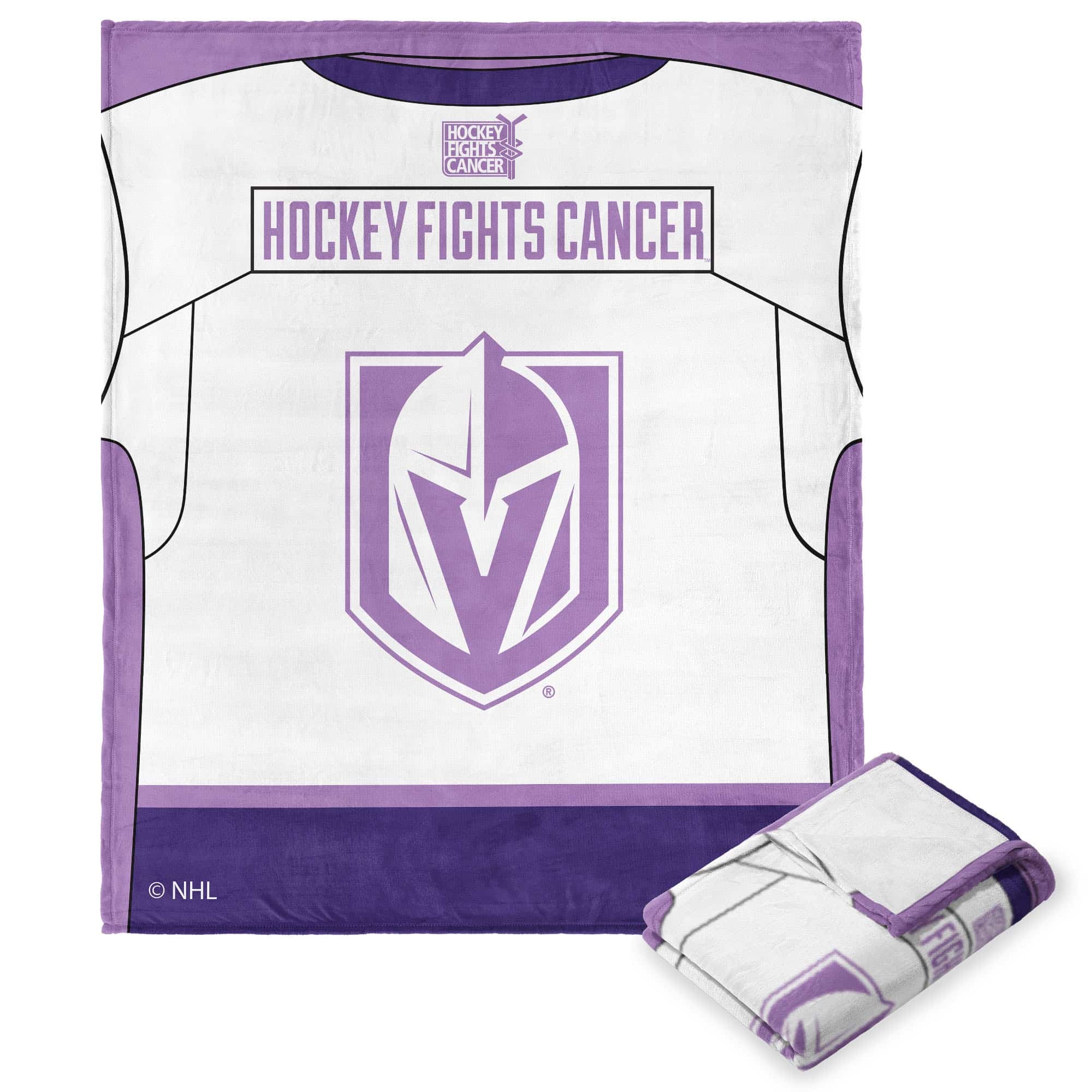NHL V Golden Kni Hockey Fi Cancer ilk Touch Throw Blanket