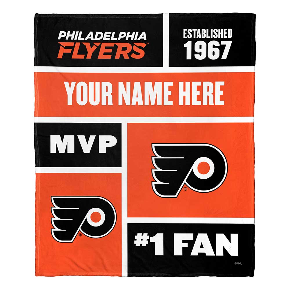 NHL Philadelphia Fl Colorblock onalizilk Touch Throw Blanket