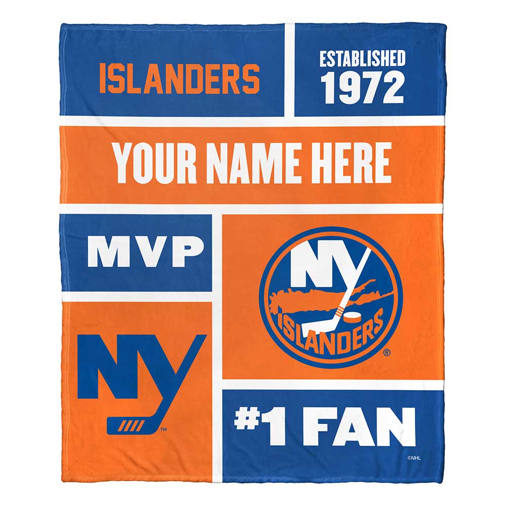 NHL New Yorlan Colorblock onalizilk Touch Throw Blanket