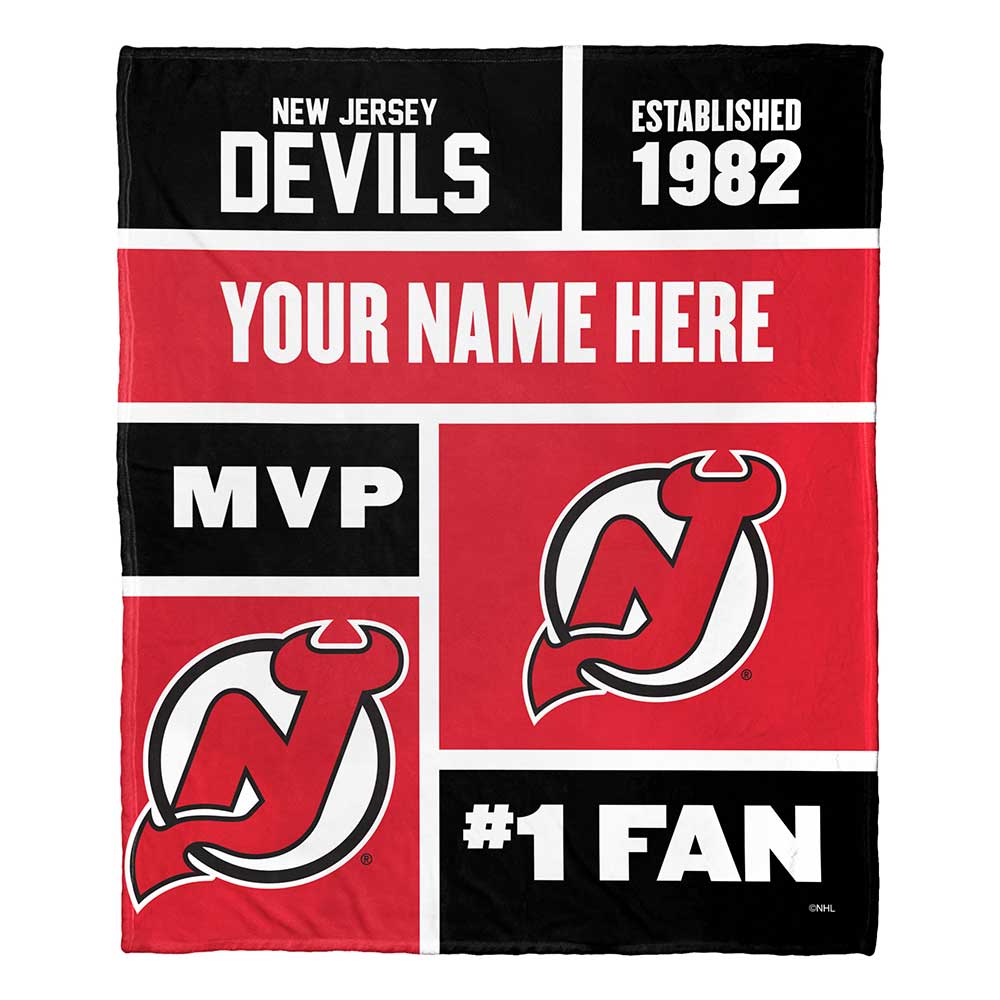 NHL New ey De Colorblock onalizilk Touch Throw Blanket