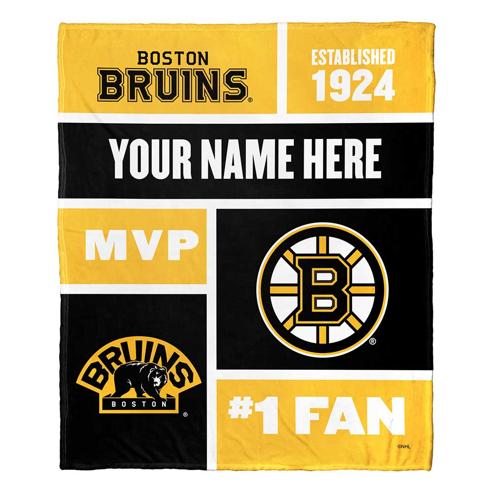 NHLton Br Colorblock onalizilk Touch Throw Blanket