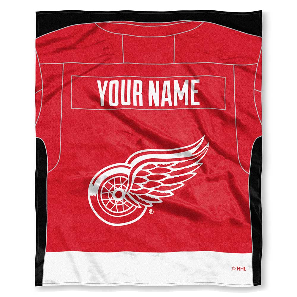 NHL Detroit Red W ey onalizilk Touch Throw Blanket