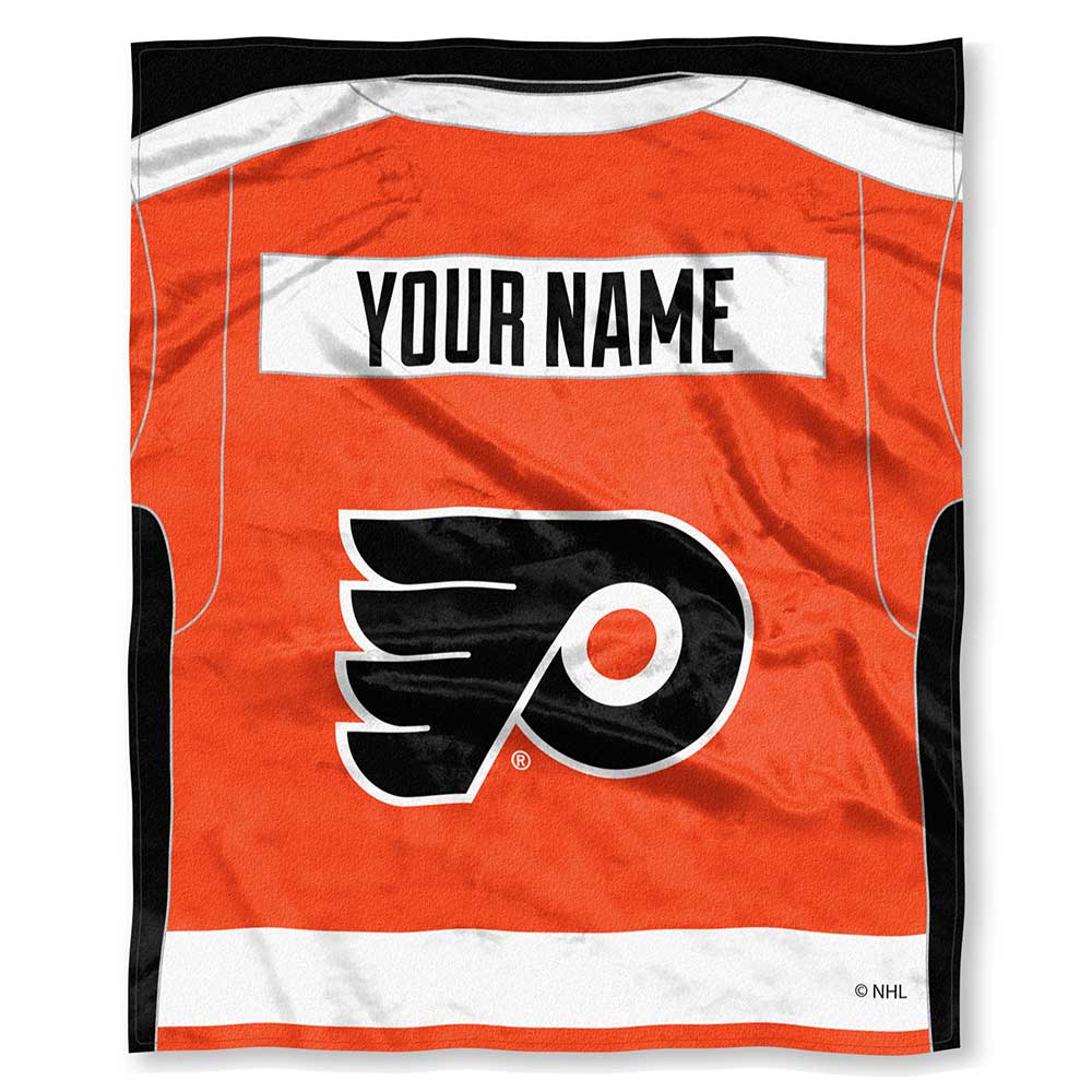 NHL Philadelphia Fl ey onalizilk Touch Throw Blanket