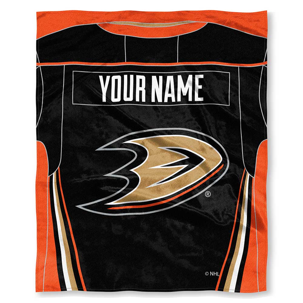 NHL Anaheim D ey onalizilk Touch Throw Blanket
