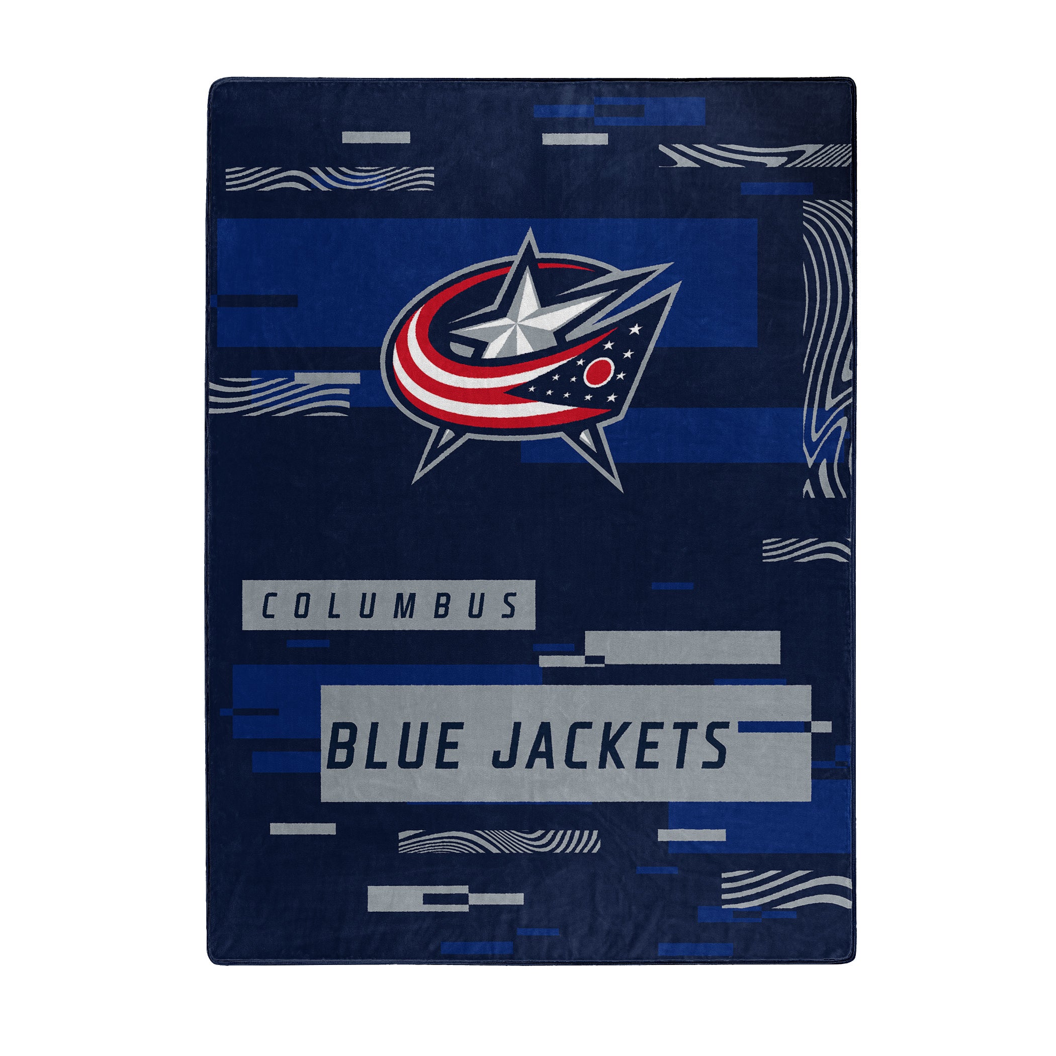 NHL Colu Blue Jac Digitizechel Throw Blanket In