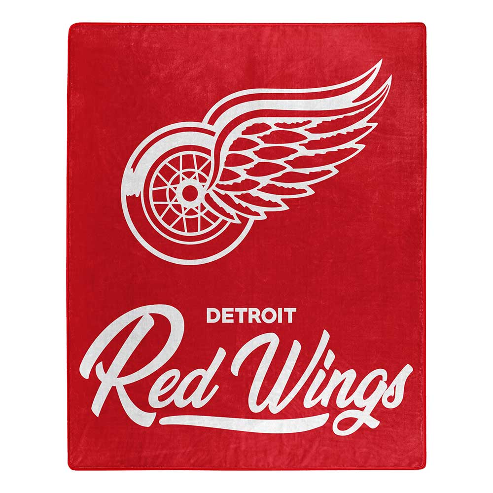 NHL Detroit Red W Signaturechel Throw Blanket