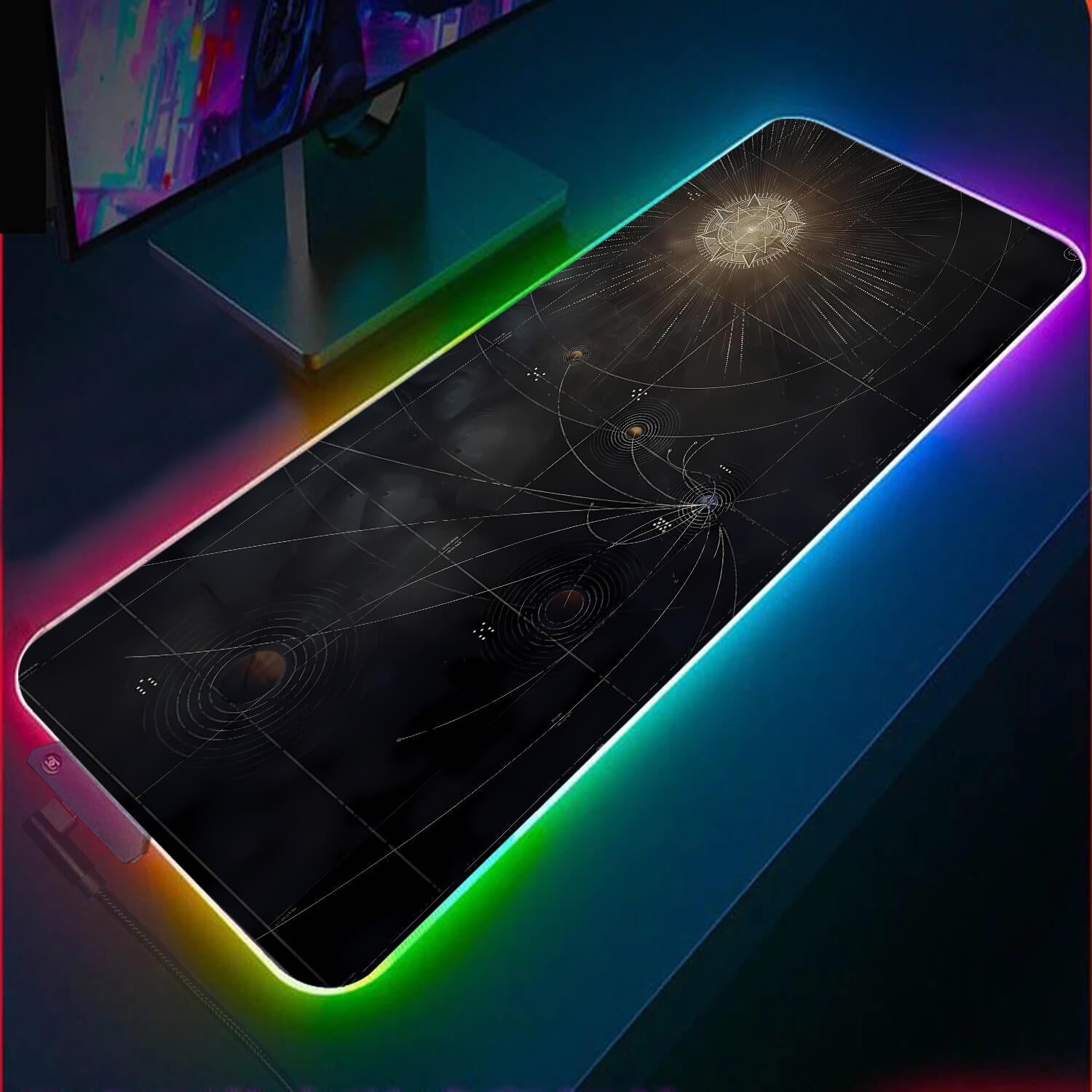 Allleftout Destiny Solar System Rgb Gaming Mouse Pad