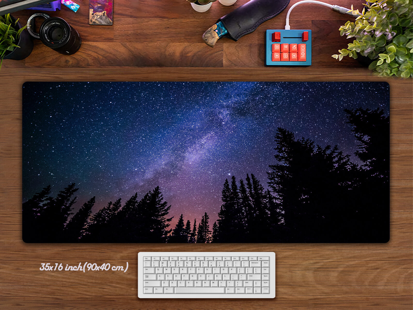 Allleftout Forest Star Night Gaming Desk Pad