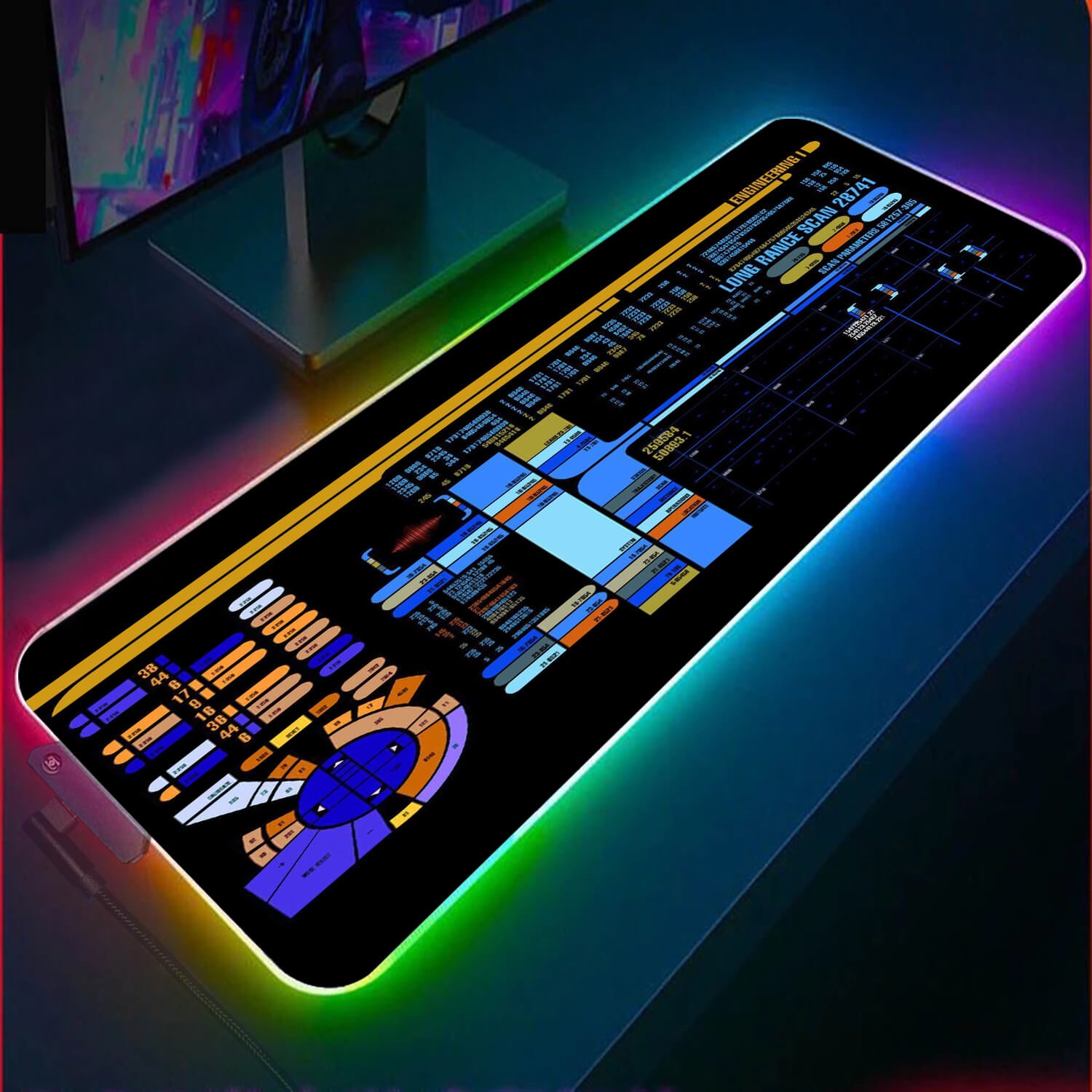 Allleftout Star Trek Panel Rgb Gaming Mouse Pad(3 Design)