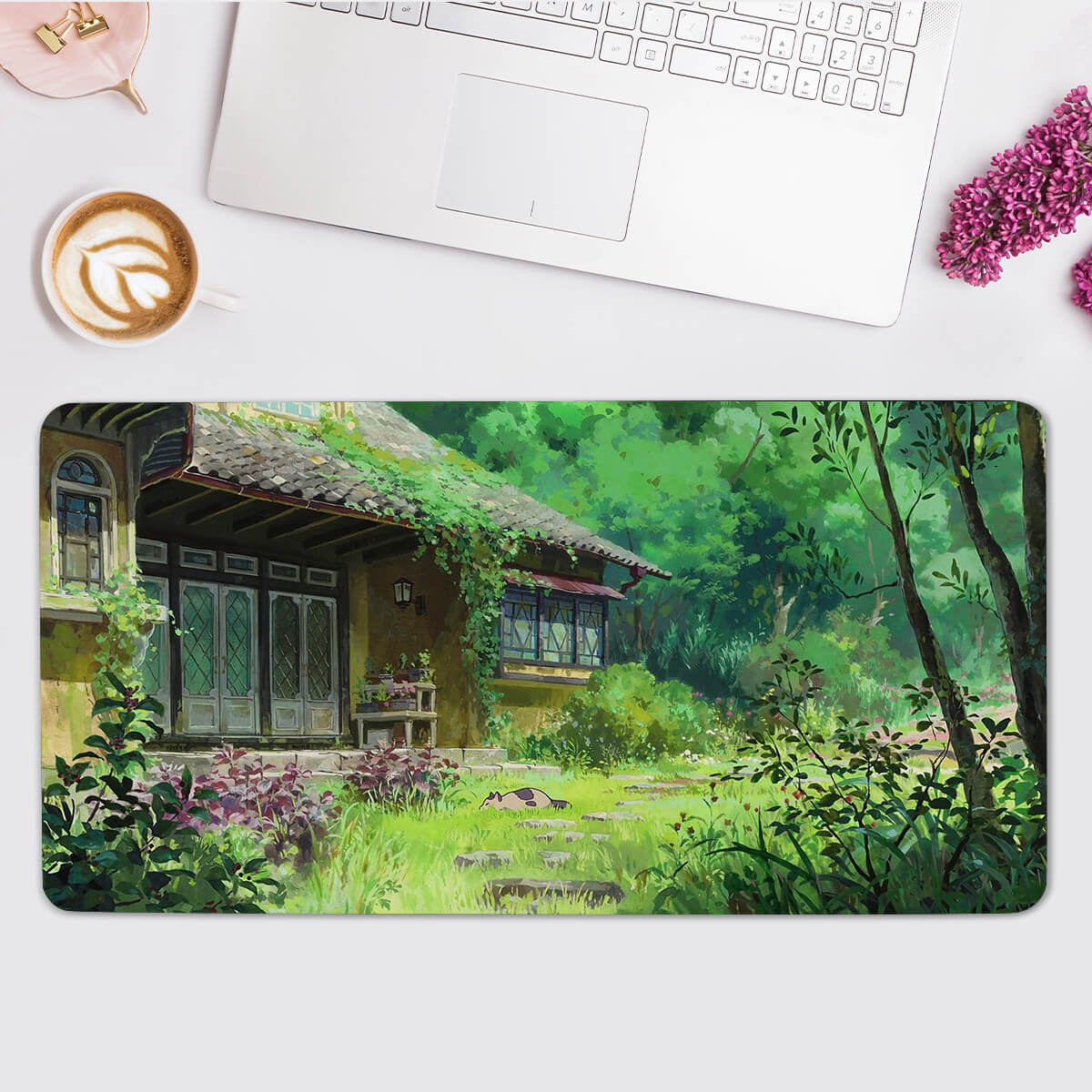 Allleftout Green Anime View Mouse Pad