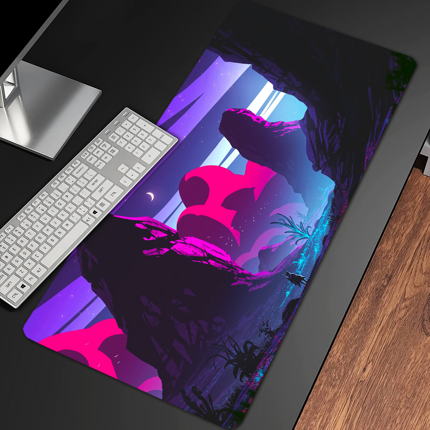 Allleftout Neon Valley Desk Mat