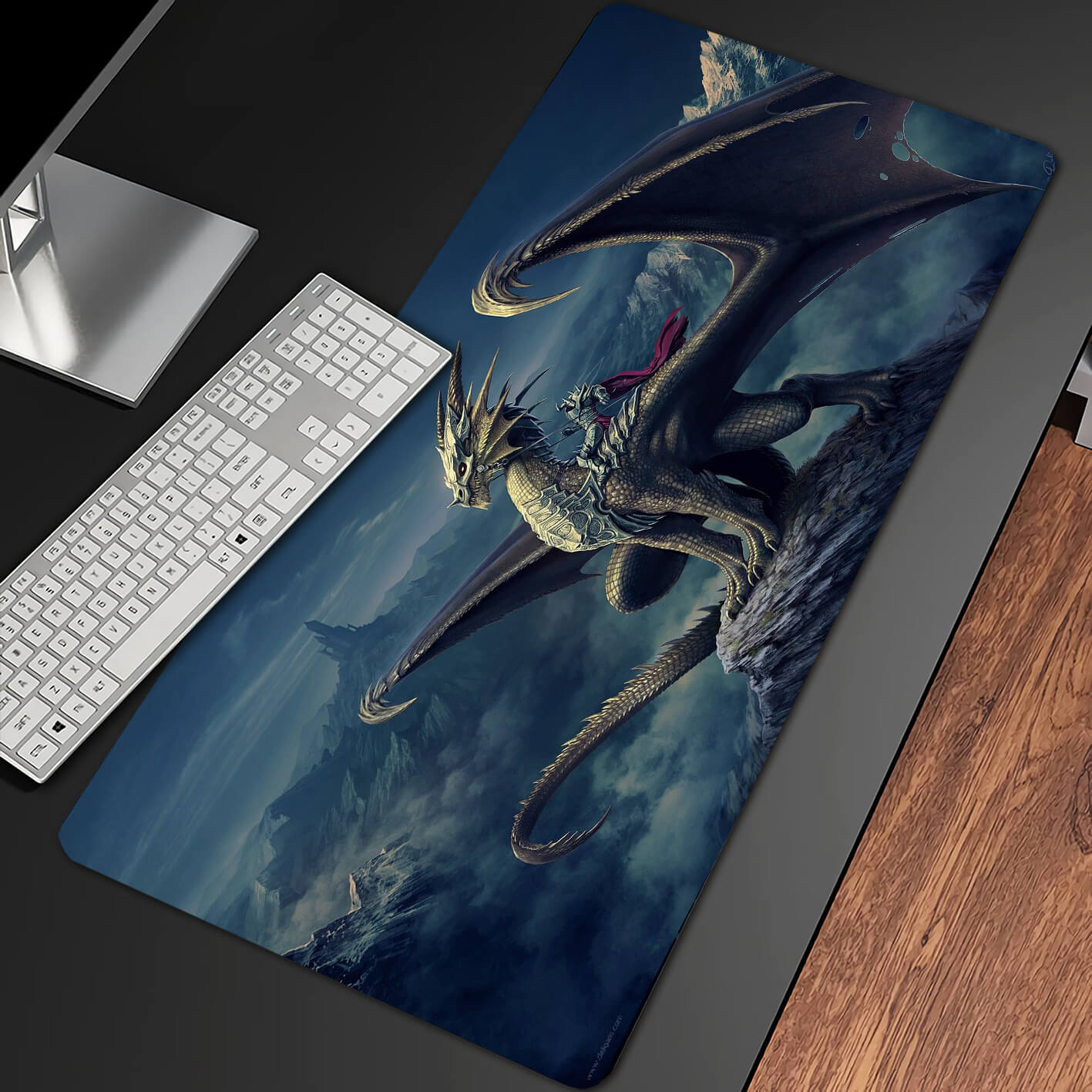 Allleftout Dragon Knight Gaming Mouse Pad Xxl(2 Designs)