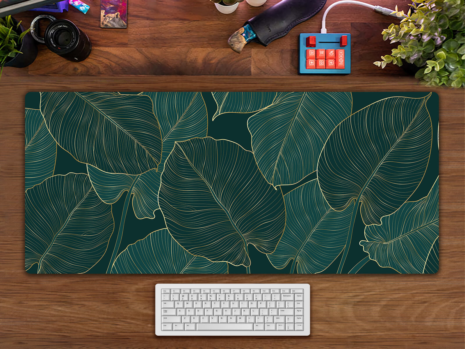 Allleftout Green Leaves Mouse Pad Xxl(3 Designs)