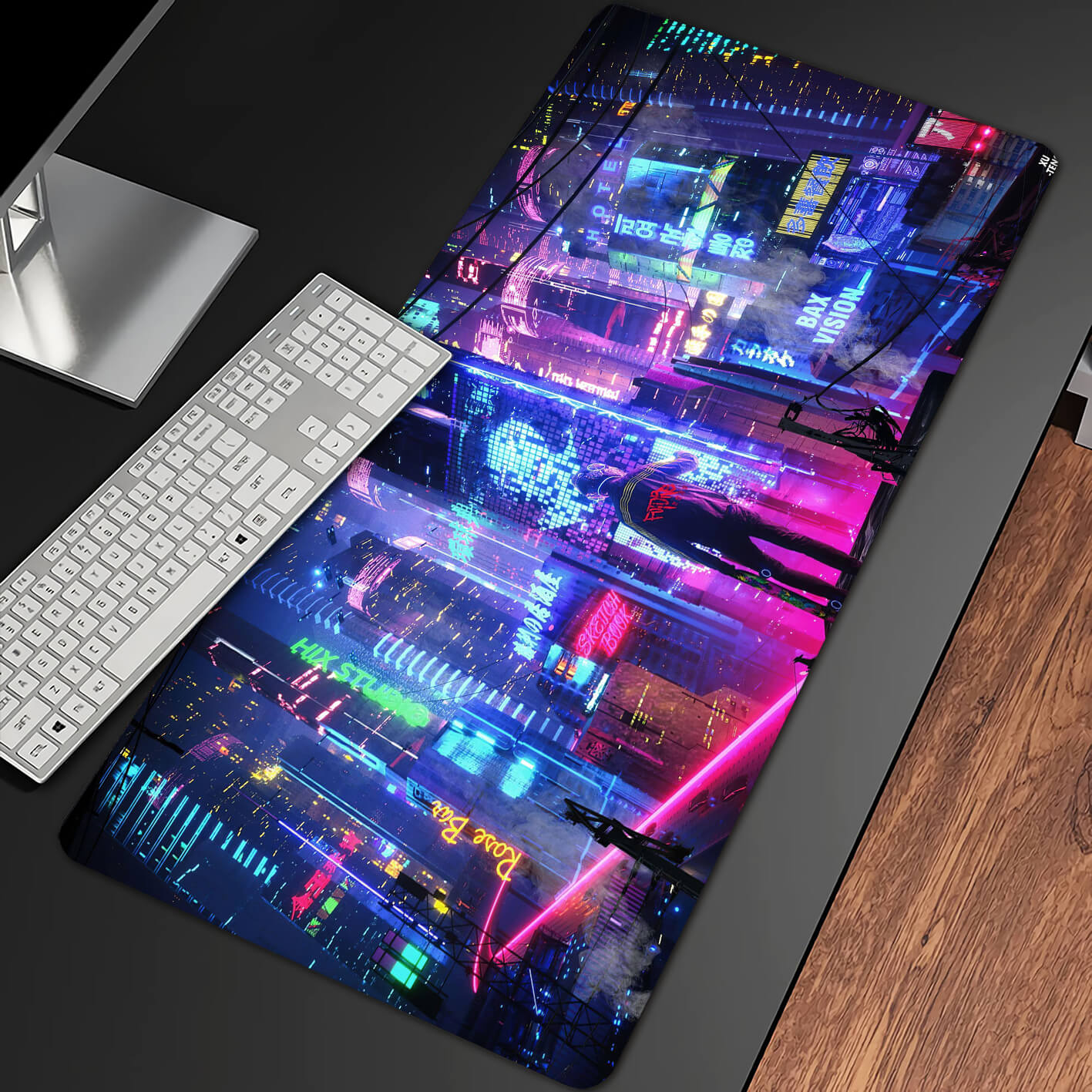 Allleftout Blue City Night Gaming Mouse Pad Xxl(2 Versions)