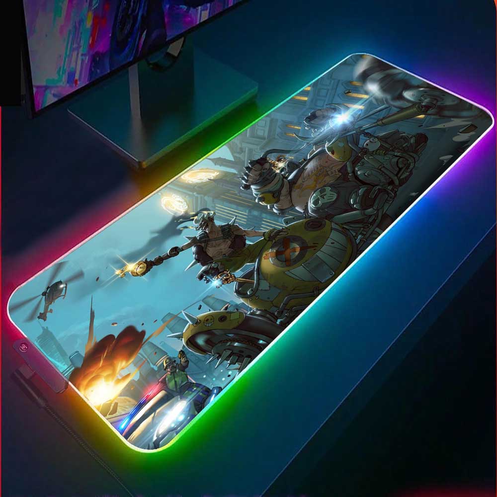 Allleftout Overwatch Junkrat Rgb Gaming Mouse Pad