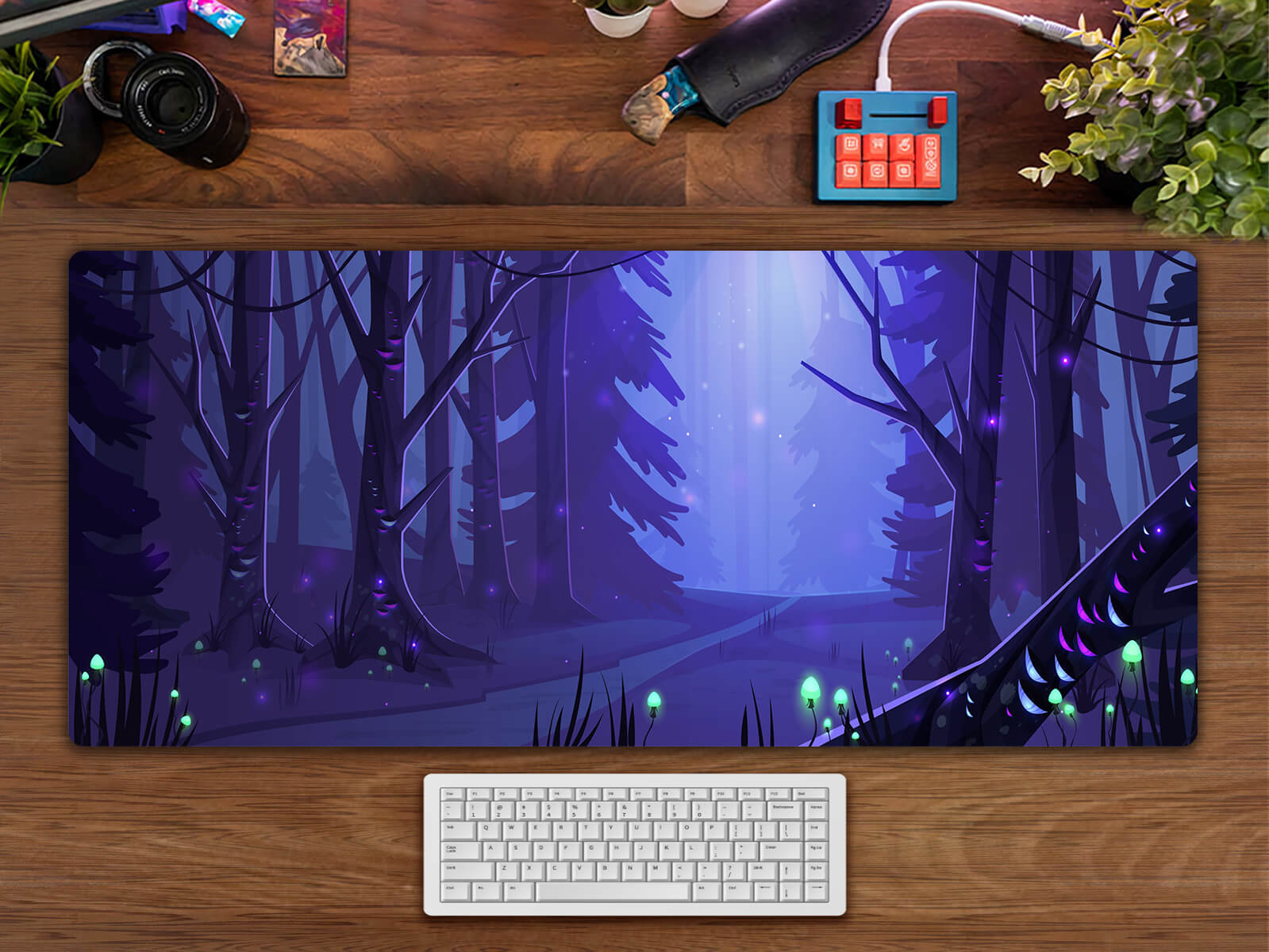 Allleftout Purple Dark Forest Mouse Pad